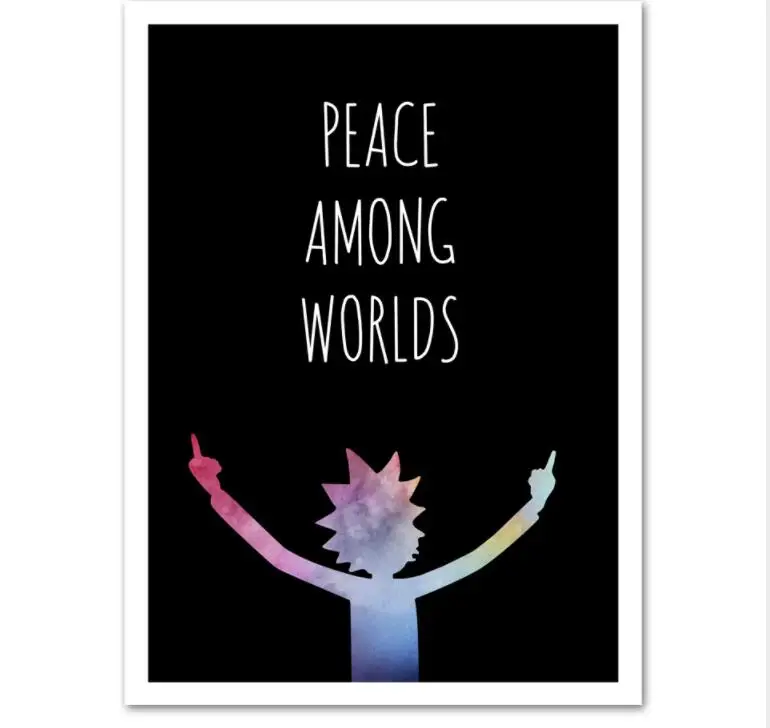 

Rick And Morty Peace Among Worlds Nordic Posters And Prints Wall Art Canvas Painting Pictures For Living Room Home Decor