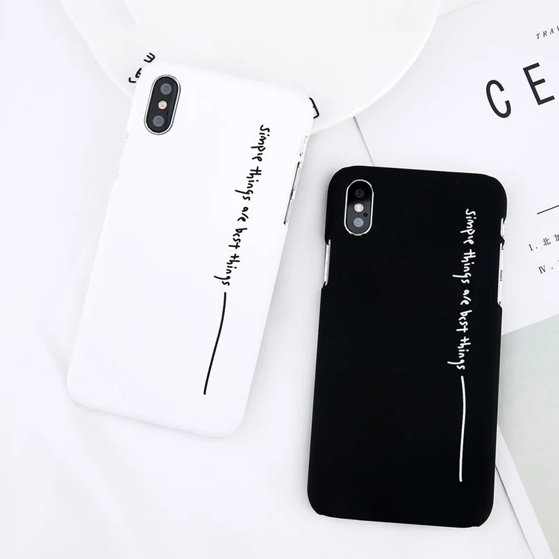 

JASTER Simple Letter Phone Case For iPhone X XS Max XR Candy Lucky 7 Green Cactus Cover Hard PC Cases For iPhone 8 7 6 6s Plus