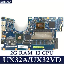 Kefu UX32A материнская плата для ноутбука ASUS UX32A UX32VD UX32V UX32 Тесты оригинальная материнская плата 2G Оперативная память I3 Процессор