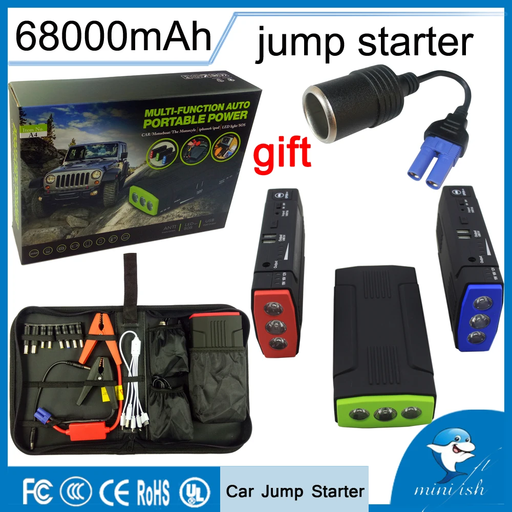 Koop Draagbare Mini Multifunctionele AUTO Emergency Start Battery Charger Motor Booster Power Bank Auto Jump Starter Voor 12 v Accu