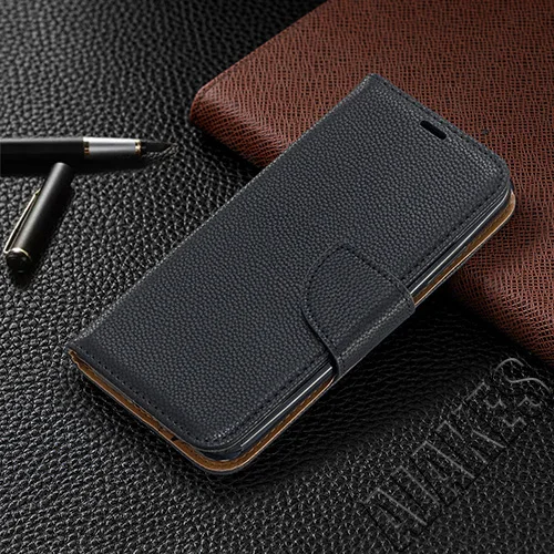 Чехол-бумажник чехол для телефона для Nokia 2,1 2,2 3,1 3,2 4,2 5,1 1 плюс Флип кожаный ремешок слот для карт на магните чехол-подставка - Цвет: Черный