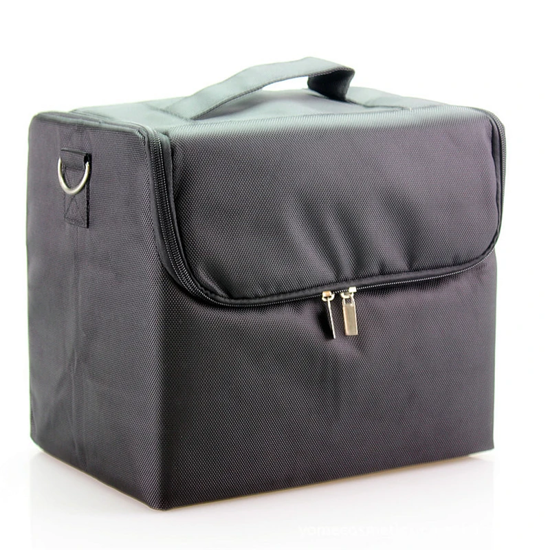 Gertimo Makeup Professional Storage Beauty Box Travel Cosmetic Organizer Carry Case Black Professional Makeup