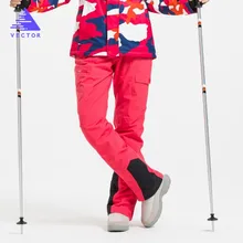 Extra Thick Ski Pant Overalls Warm Snow Sport Men Winter Trouser Women Skiing Suit Snowboard Outdoor Clothes Waterproof New