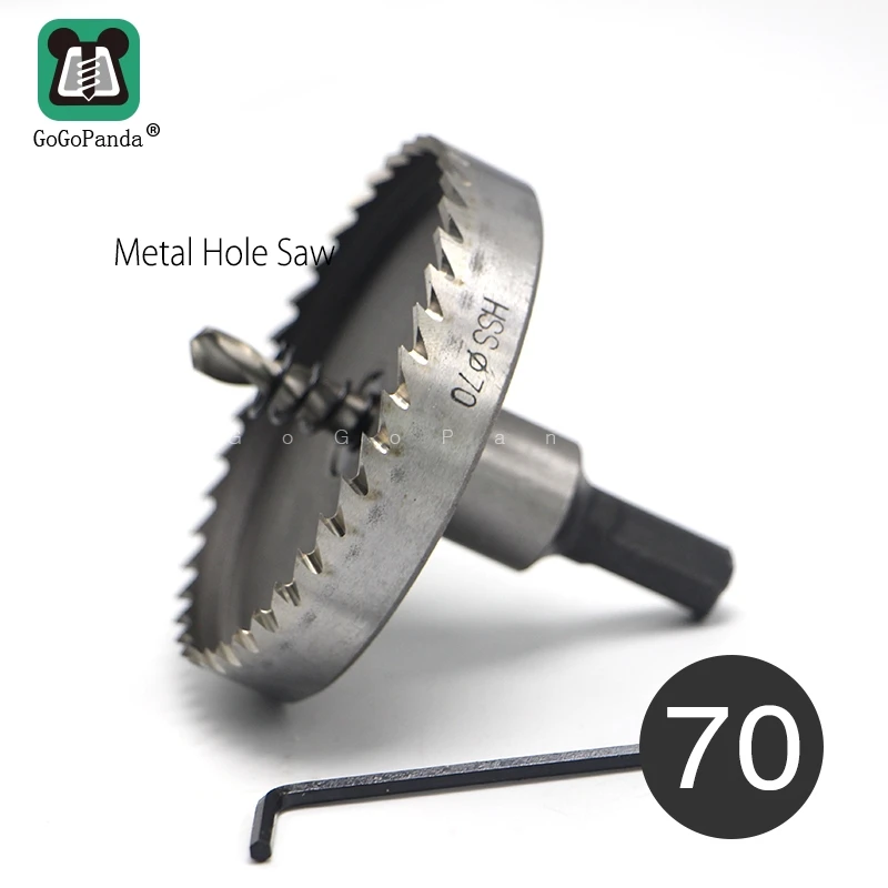 

GoGoPanda 70mm 2.76" HSS Metal Core Drill Bit Positioning Hole Saw High Speed Stainless Steel For Plastic Wood Aluminum Metal