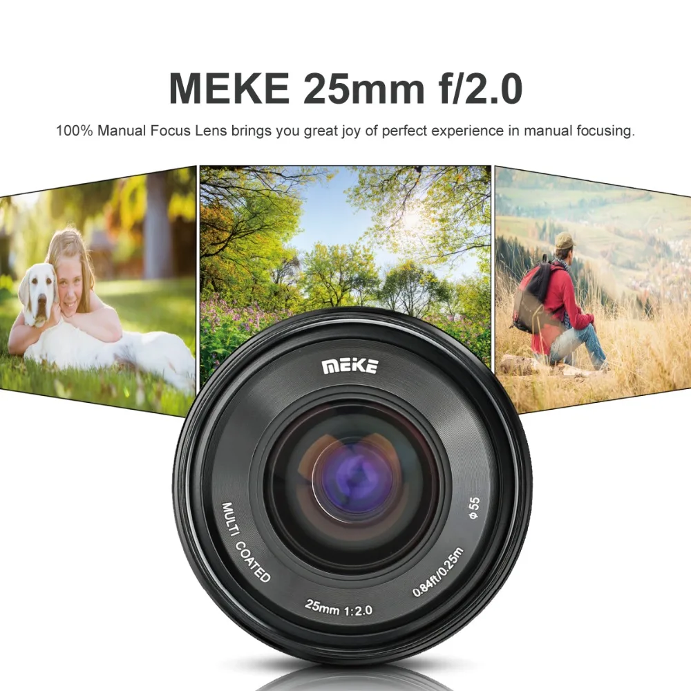 Объектив Meike 25 мм f/2,0 с низким уровнем искажений ручной фокусировки для Fujifilm XT3 XT1 XT2 XT20 XA10 X-E3 APS-C рамка беззеркальных камер+ подарок