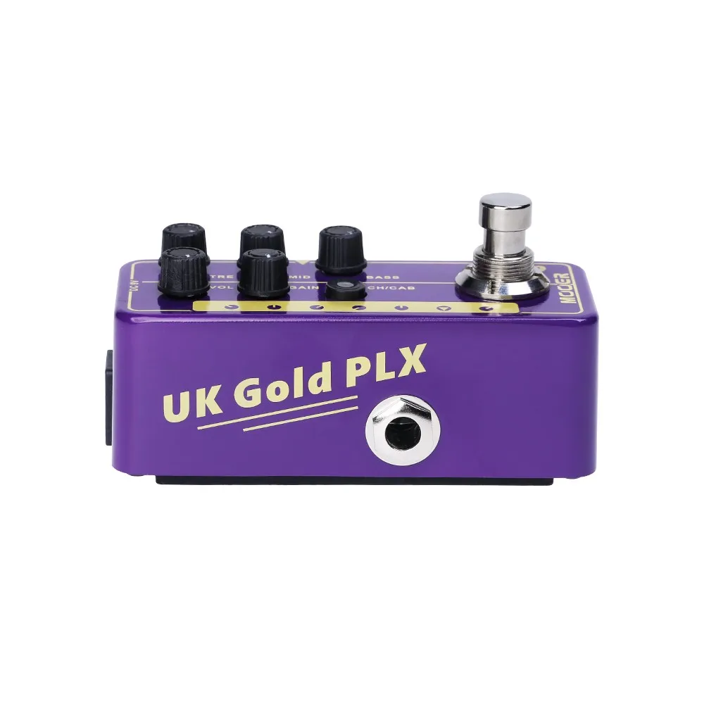 MOOER 019 UK Gold PLX Guitar Pedal Processor Classic Rock Sound Dual Channel Preamp Guitar Effect Pedal Independent 3 Band EQ MOOER 019 UK Gold PLX Guitar Pedal Processor Classic Rock Sound Dual Channel Preamp Guitar Effect Pedal Independent 3 Band EQ