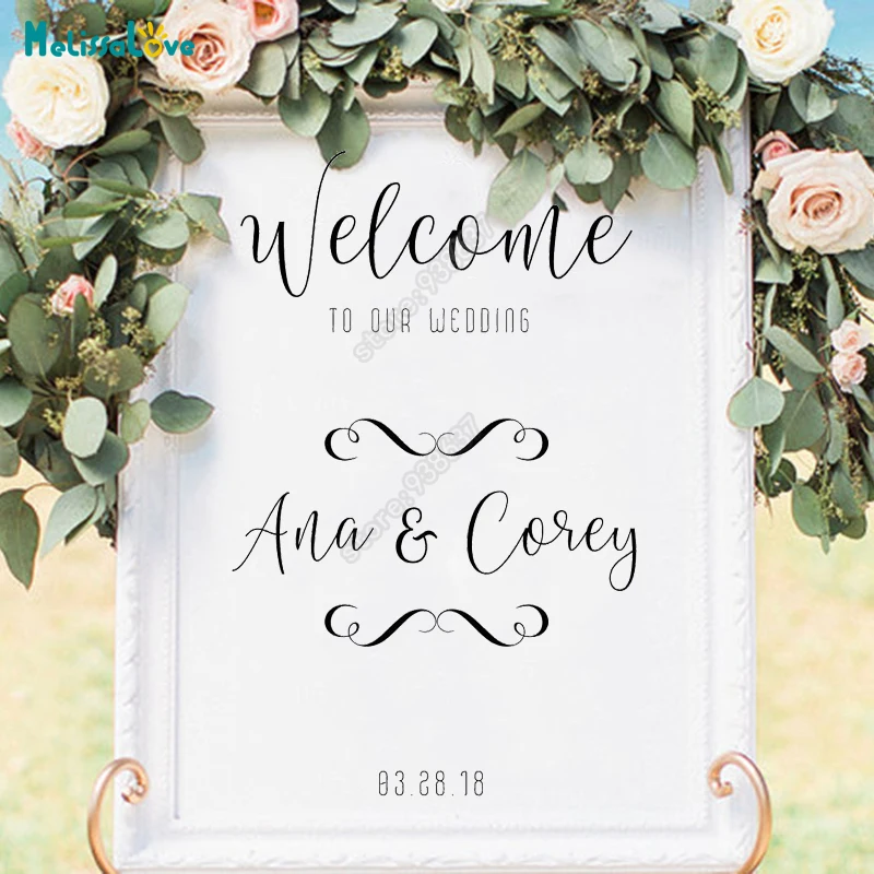 Custom Name And Date Welcome To Our Wedding Diy Wedding Board