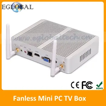 

Eglobal Fanless HTPC Living Home Computer With Intel Celeron N3050 Processor 8GB RAM 128GB SSD Openelec XBMC 4 USB3.0 VGA + HDMI