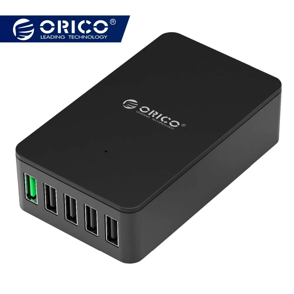 

ORICO 5 Ports USB Charger Desktop QC2.0 Quick Charger 5V2.4A 9V2A 12V1.5A Supported for iPhone Samsung S6 SONY HTC EU Plug