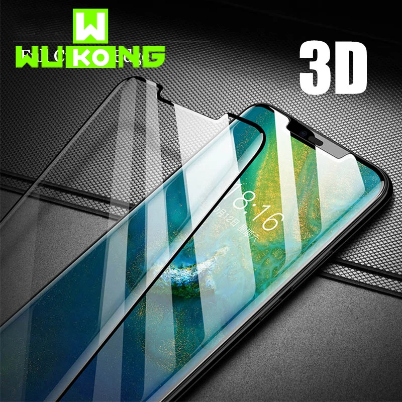 WuKong 0.2mm Tempered Glass For Huawei Mate 20 Pro Screen Protector Full Curved Edge 9H Protective Lite | Мобильные телефоны и