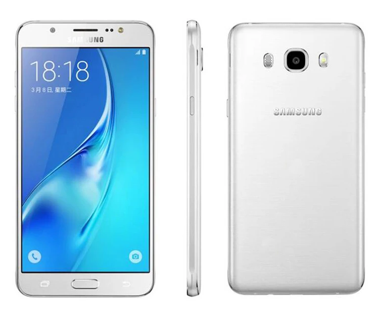 Разблокированный мобильный телефон samsung Galaxy J7108 4G LTE, четыре ядра, 5,5 дюймов, МП, 3 Гб ram, две sim-карты J7