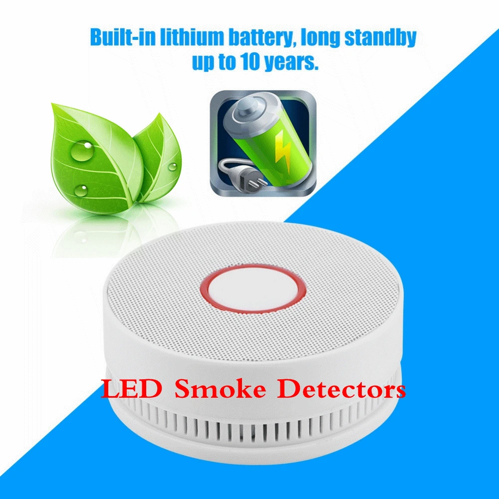 Smoke Detector Home Security Equipment LED Display Alarm Smart High
