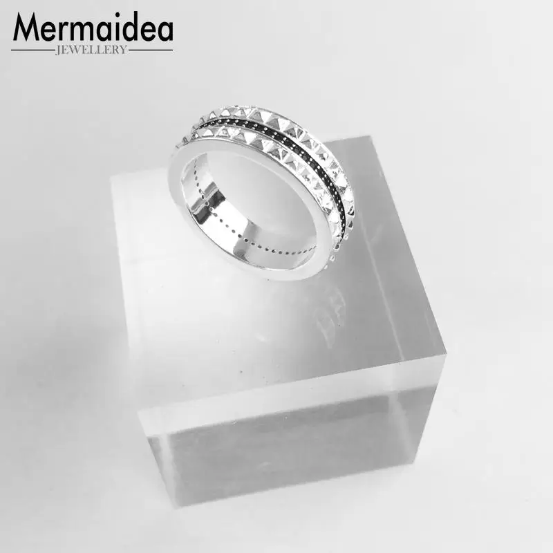 Шпильки черные свадебные кольца вечность посеребренные модные ювелирные