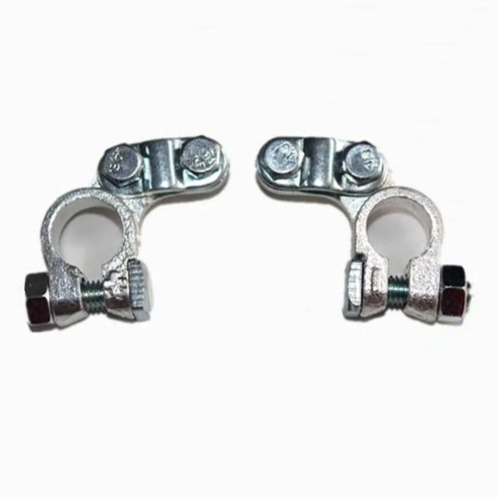 

A Pair Brass Tinned Car Battery Connector Clip Cable Connector(Pos inside diameter:19MM, Neg inside diameter: 17MM)