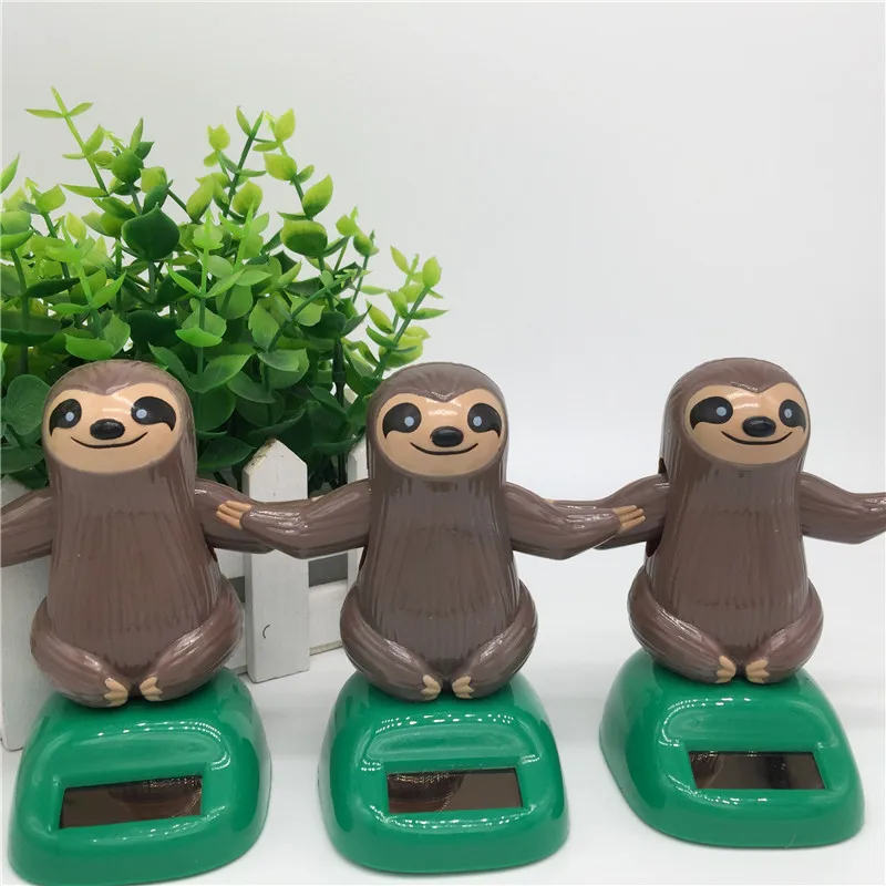

Novelty Solar Toys Plastic ABS Sloth Solar Powered Dancing For Desk Home Ornaments Decoration Toys For Children Kids Gift
