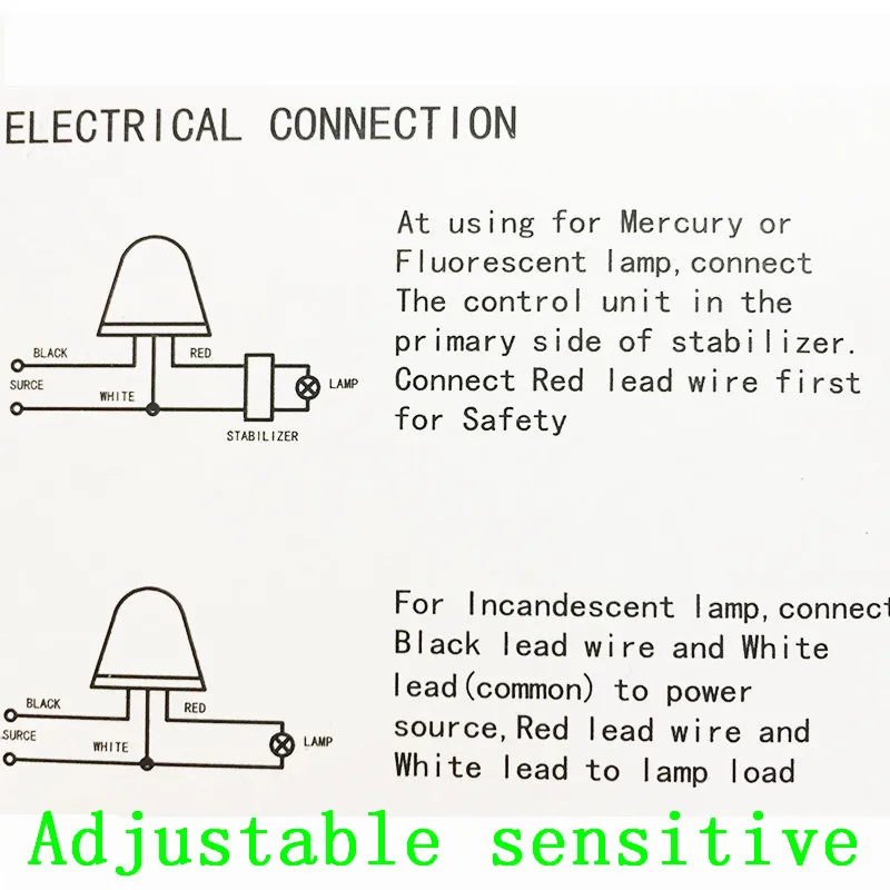 Promation!Outdoor Adjustable Sensitivity Street Light Advertising Lamp Fluorescent Light 110-220V Light Control Switch CM099 (9)