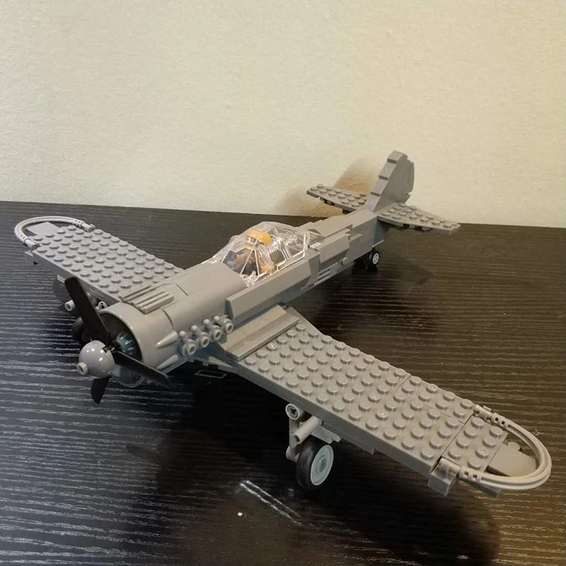 WW2 военный Focke-Wulf 190 истребитель строительные блоки модели самолетов кирпичи пилотные фигурки Модель блоки игрушки для детей