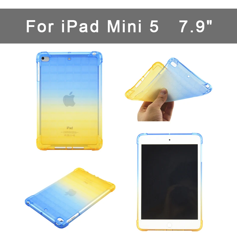 

Case for Apple ipad mini5 case slim Gradient Soft TPU shell Back Cover for iPad Mini 5 Protective shell 7.9" Drop resistance
