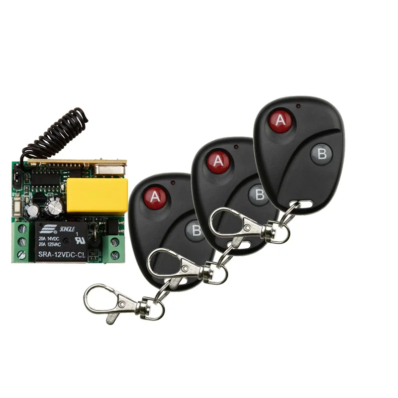 New AC220V 1 CH Wireless Remote Control Lighting Switch 10A Relay Mini Receiver and 2Keys Controller for Lights &amp Windows | Электроника
