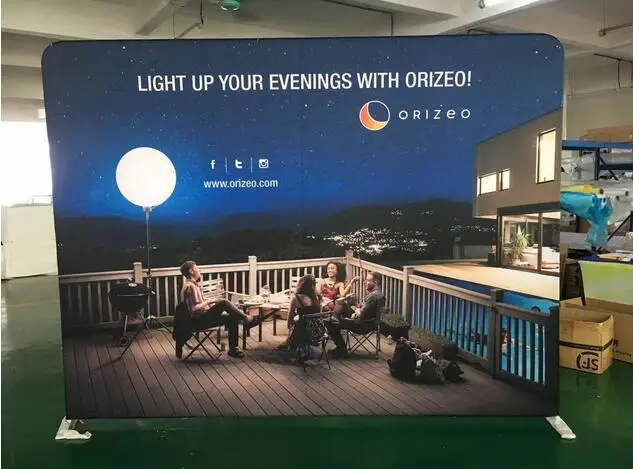 

Free Shipping Straight fabric backpdrop show High quality 3x3 Fabric wall backdrop company logo backdrop,Print one side