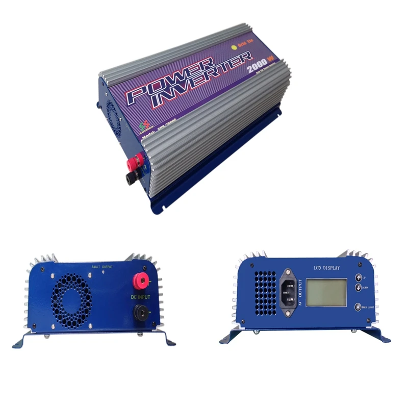 AC45 90V to AC220V 2000W MPPT Grid Tie Wind Inverter LCD Display Wind