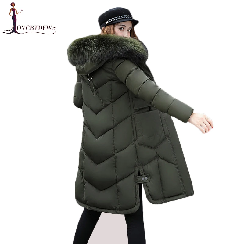 Longue gray Nouveau Xy486 À De red Femmes Taille Manteaux Femme armygreen Survêtement Épaissir Plus 2018 Parkas Vers Black Capuchon Col D'hiver Bas Le Fourrure Dame Veste La qvB8S