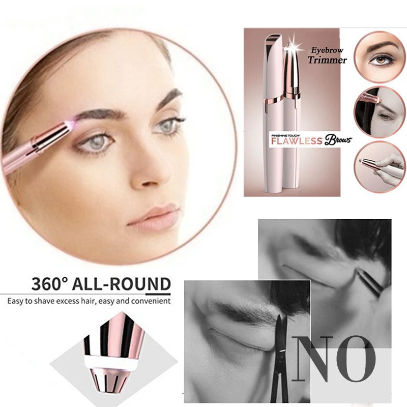 

Electric Eyebrow Epilator Multifunction Painless Eye brow Trimmer Face Hair Remover Pen Lipstick Eyebrow Shaver for Men Women