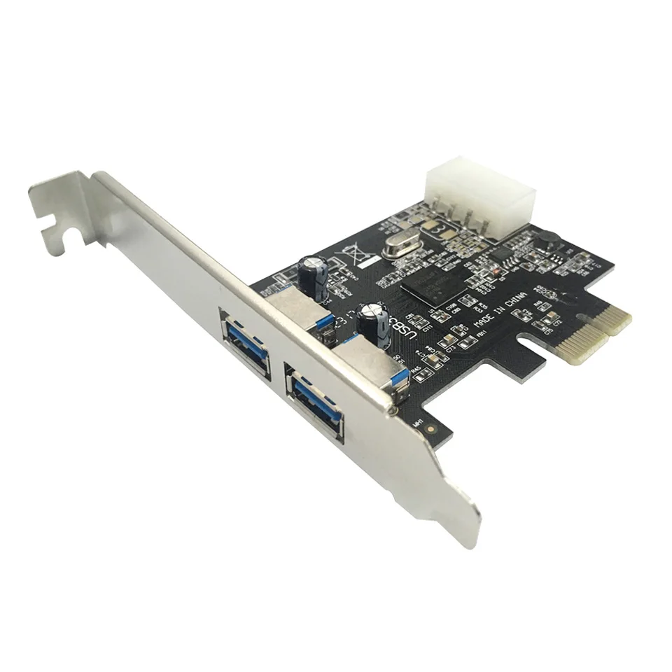 Карта адаптера ZML PCI Express USB 3 0 2 порта 5 Гбит/с быстрая скорость разъем PCI-E большой