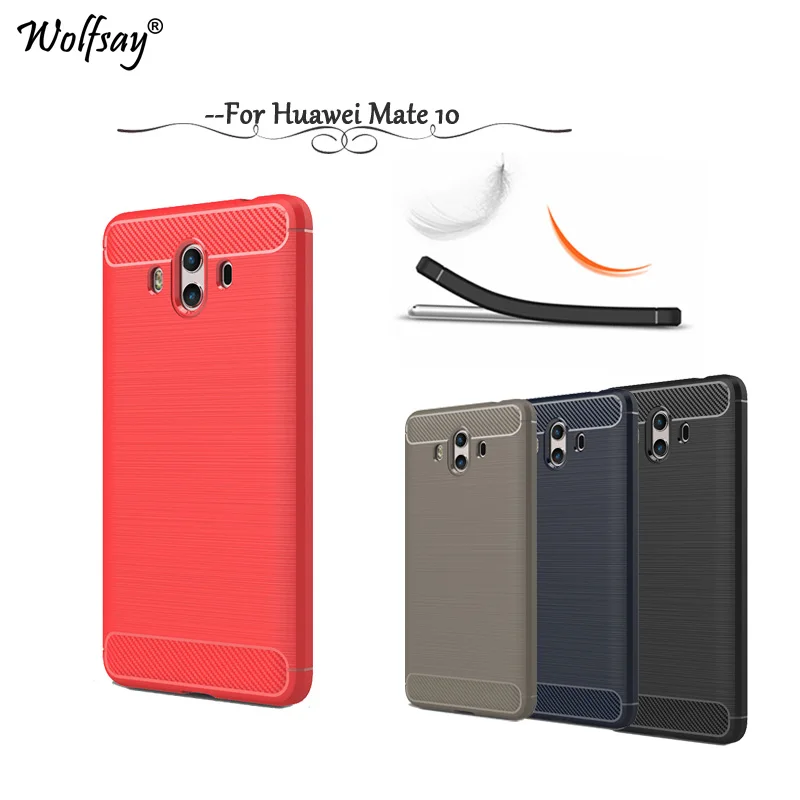 Чехол для huawei mate 10 Wolfsay чехлы мягкий прочный бронированный чехол из ТПУ Coque |