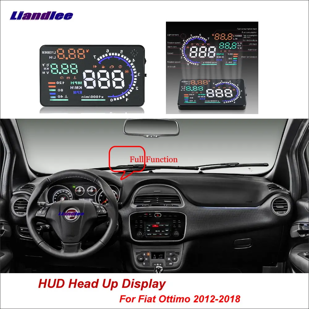 Лобовое стекло Liandlee HUD для автомобиля Fiat Punto 500 Bravo Panda 2012 2018 экран безопасного