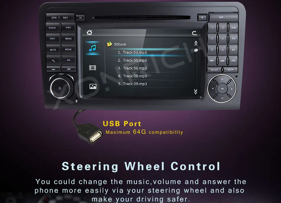 Discount AutoRadio 2 Din Car DVD Player For Mercedes Benz ML W164 X164 GL ML350 ML500 GL320 Multimedia Head Unit GPS navigation Stereo 3G 6