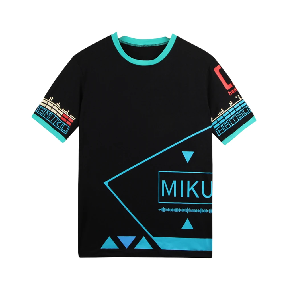 

Brdwn Hatsune Miku Cosplay T-shirt Short Sleeve Tee Cotton Tops
