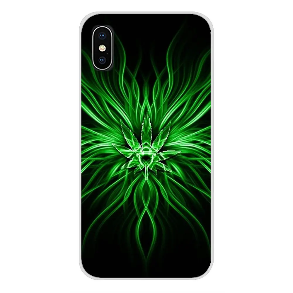 For Xiaomi Mi6 A1 5X 6X Redmi Note 5 5A 4X 4A 4 3 Plus Pro pocophone F1 Accessories Phone Cases Covers Hemp Leaf