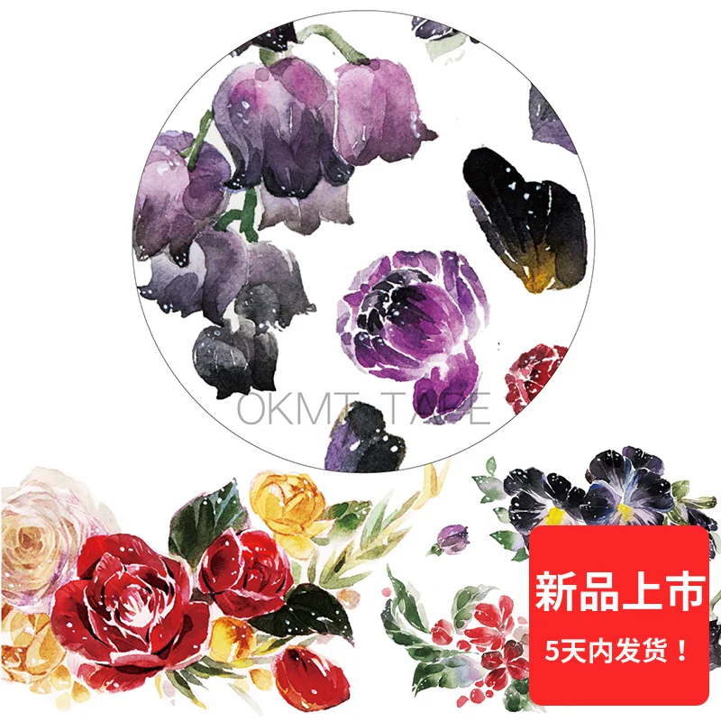 

Flower Washi Tape 6cmX5M Stickers Scrapbooking Washitape Masking Tape Papelaria Escolar School Supplies
