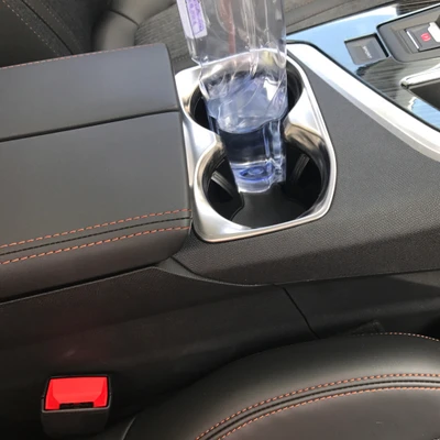

Car Styling Stainless Steel Water Cup Holder Chromblenden Cups Cover For Peugeot 4008 5008 3008 GT 2017 2018 Accessories