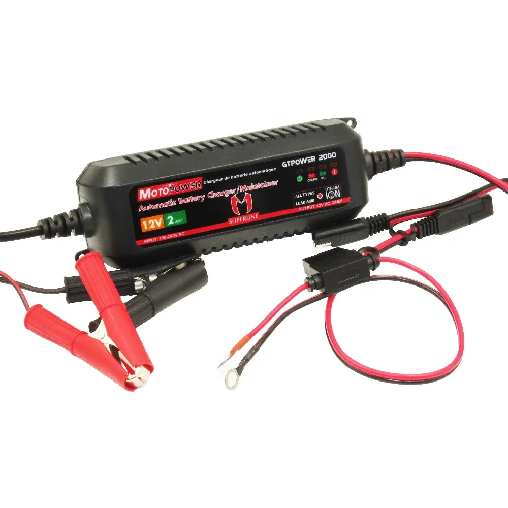 Buy 12V 2AMP Automatic Smart Battery Charger Maintainer for both Lead