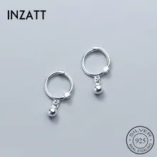 INZATT Reale Dell'argento Sterlina 925 Star Cuore Pentagramma Borda il Pendente di Orecchini A Cerchio Per Le Donne Del Partito Gioelleria raffinata e alla moda Accessori(China)