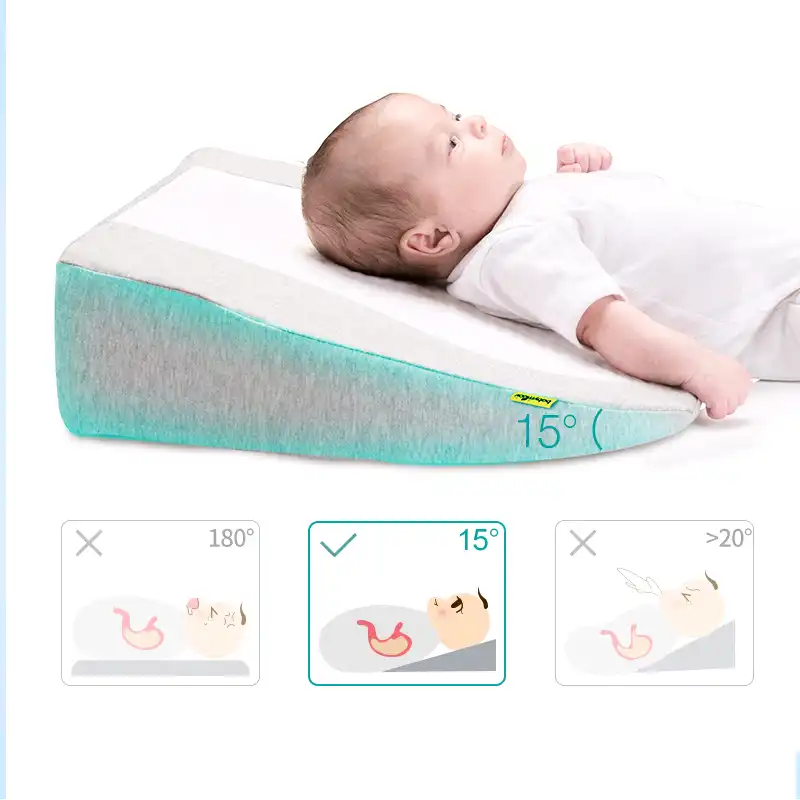 Universal Crib Wedge Pillow For Baby Anti Rollover Mattress Cotton