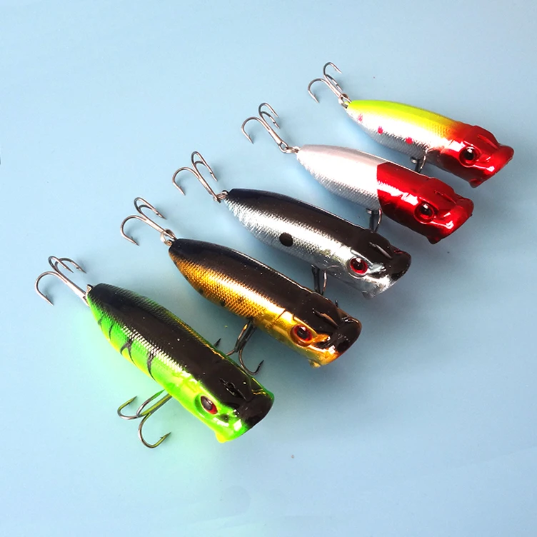 MiG Topwater Fishing Lures 5 Colors Popper Lure 8cm 11g Fishing Bait 6