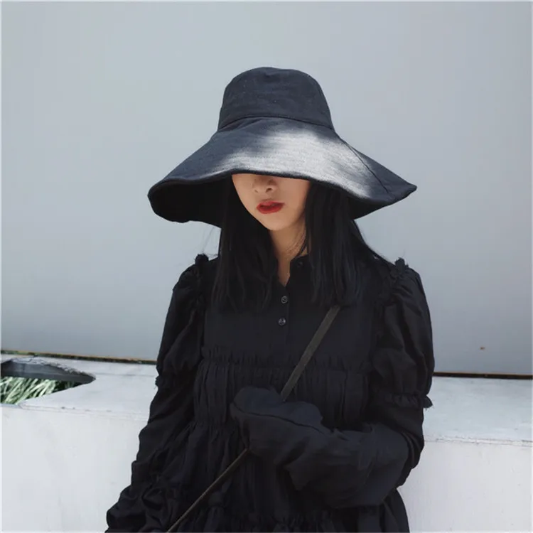 2018 New Japanese Solid Color Sun Hat Summer Travel Collapsible Sun Protection Beach Casual Sun Hat ACA96 (12)