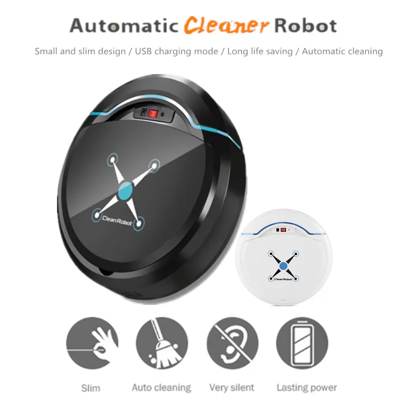 

Home Smart Cleaner Robot Ultra-Thin USB Charging Sweeping Vacuum Cleaner Robot Automatic Mopping Cleaning Machine Long Life