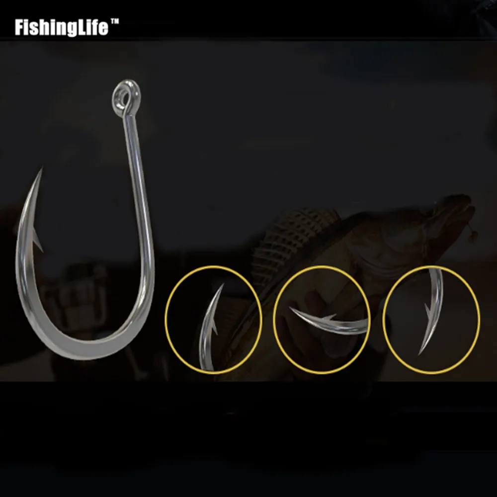 Набор рыболовных крючков FishingLife из высокоуглеродистой стали 30/50/100 шт. набор с