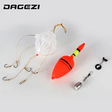 DAGEZI#9-#13 Серебряный поплавок для ловли карпа, морской Монстр с шестью сильными взрывными крючками, коробка для рыболовных снастей