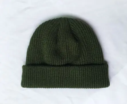 Шапки без полей, шапка в стиле хип-хоп, шапка с черепом, уличная вязаная шапка для женщин и мужчин, акрил, унисекс, повседневная однотонная шапка с тыквой, переносная шапка с дыней - Цвет: green