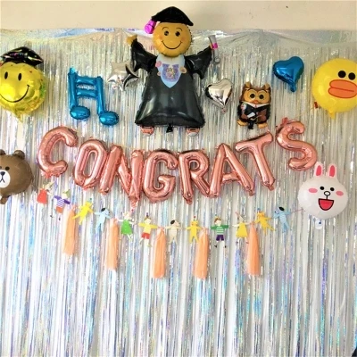 Graduation Party Celebration Party Stage Wall Decoration Rain