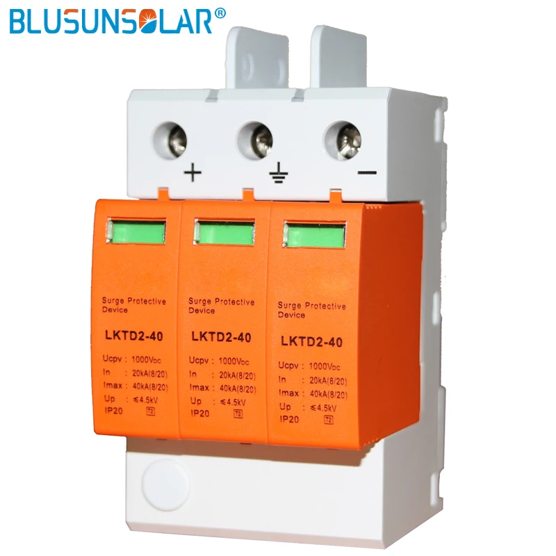 

1 pcs/lot 3P DC1000V SPD 20/40KA DC Surge Arrestor Protective Device for Solar System Protection