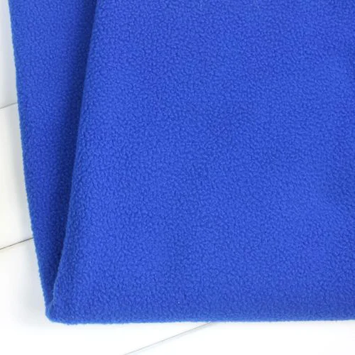 Royal Blue Polyester Polar Fleece Fabric anti pilling one side Fleece