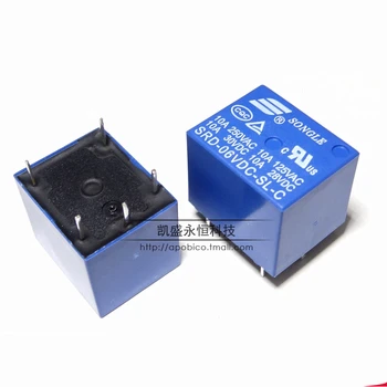 

10PCS/lot DC SONGLE Power Relay 5PIN T73 SRD-6VDC-SL-C SRD-06VDC-SL-C PCB Type Free shipping