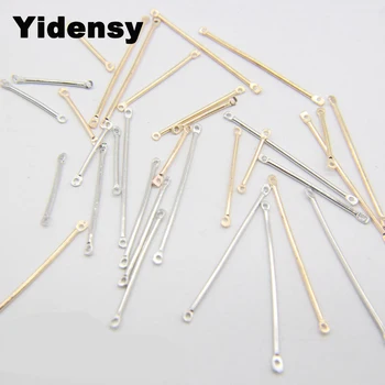 

Yidensy 50pcs 2 loop Long Bar Stick Connector Link 20MM 30MM 40MM Silver Gold Tone DIY Drop Earring Jewelry Making Findings