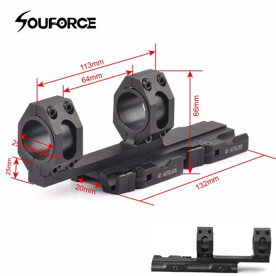 

Tactical Scope Mount Ring Diameter 25/30mm with Quick Release fit 20mm Weaver Picatinny Rail for Rifle Hunting Accessories